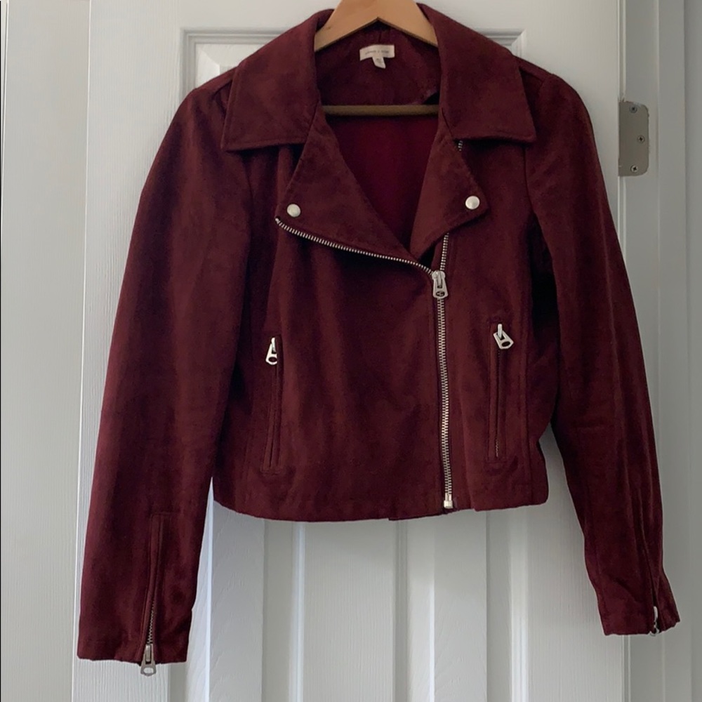 Velvet vegan moto jacket